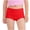 Red, variant on zbxnLI Cotton Underwear for Womens Seamless Midi Waist Boxer Briefs Comfy Breathable Stretchy Ladies Boyshorts
