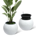 thumbnail image 2 of Edtara Round Self-Watering Planter, Large Flower Pot With Drainage System and Water Level Monitor for Porch or Patio, 2 of 9