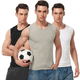thumbnail image 4 of Chaleco ajustado de algodón sin mangas para hombre, 1/3 piezas, con Color de fondo, para ejercicio cómodo y fitness, camiseta sin mangas con, 4 of 5