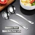 thumbnail image 4 of Soup Ladle Metal Stainless Steel Ladles Spoon And Slotted Colander Spoon Set Small Soup Ladle With Holes Strainer Scoop Ladles For Serving Gravy Hot Pot Or Restaurant,2 Piece Set Utensils Kitchenware, 4 of 7