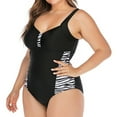 thumbnail image 5 of SWSMCLT Women's Swimsuit Padded Long Torso Bathing Suit Sexy Plus Size One Piece Cut Out Beach Black 16, 5 of 5