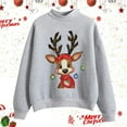 thumbnail image 2 of Fiaer Christmas Women Sweatshirts Cute Graphic Baggy Xmas Pullover Plus Size Long Sleeve Casual Breathable Comfort Tops Light Gray M, 2 of 4