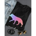 thumbnail image 3 of Inspiration Galaxy Wolf T-Shirt Women -Image by Shutterstock, Female XX-Large, 3 of 4