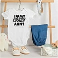 thumbnail image 6 of Love My Crazy Aunt Funny Cool Auntie Romper Boys or Girls Infant Baby Brisco Brands 18M, 6 of 6