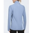 thumbnail image 3 of BALEAF Women's UPF 50+ Sun Shirts Long Sleeve Zip Pockets Lightweight Full Zip Outdoor Jackets Blue Size XL, 3 of 6