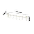 thumbnail image 3 of PEONAVET Hook Rack Kitchen Hook Rack No Hole Hanging Rod Wall Mounted Storage Rack Multifunctional Pot Shovel Spoon Storage Rack, 3 of 6
