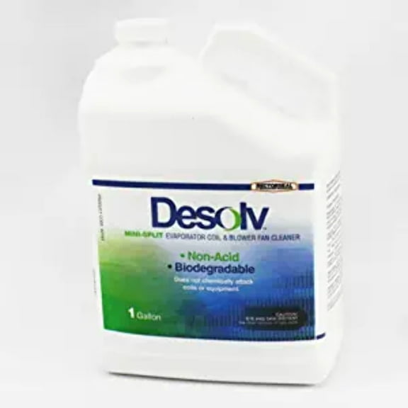 Rectorseal 82565 Desolv Mini-Split Evaporator Coil and Blower Fan Cleaner, 1 gal Bottle, Liquid, Clear, Mild