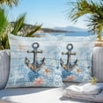 thumbnail image 4 of Retro Anchor Outdoor Pillow Covers Pack of 2 Ocean Coral Starfish Vintage Blue Board Waterproof Throw Pillow Covers Decorative Cushion Cases for Patio Garden Tent Balcony Couch 26x26 inch, 4 of 8