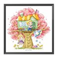 thumbnail image 2 of Punto de cruz completo Four Seasons Tree House 14CT contados DIY Kits de bordado Decoración FLhrweasw Nuevo, 2 of 9