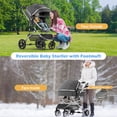 thumbnail image 3 of babyeap 2 in 1 Baby Stroller,Foldable Lightweight Carriage Reversible Bassinet Pram for Toddler,Travel Stroller with with Cup Holder,Gray, 3 of 10