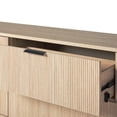 thumbnail image 5 of Miekor Furniture Mid-Century 6-Drawer Dresser with Reeded Drawer Fronts, Coastal Oak BS7682, 5 of 6