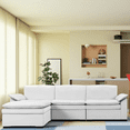 thumbnail image 4 of Gewnee Combination Sofa With Movable Footstool and Movable Footrest, Suitable For Living, Office Area and Reception Room., 4 of 17