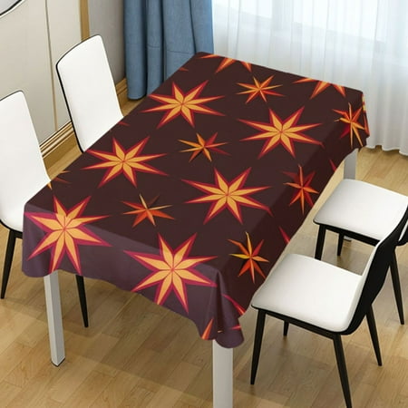 

Ryvnso Star Geometrical Rectangle Table Cloth Tablecover Dinning Tablecloth 54 x72