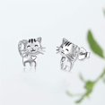thumbnail image 2 of Pendientes de gato de dibujos animados de plata de ley 925 Pendientes de playa hawaianos de verano Pendientes hipoalergénicos Lindos pendientes Joyas Regalo de cumpleaños Graduación para mujeres, 2 of 4