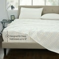 thumbnail image 4 of ROYALE LINENS 300 Thread Count 100% Long Staple Combed Cotton Striped Sheet Set - 3 Piece Twin Bed Sheets - 1 Fitted, 1 Flat & Pillow case -Soft Cool & Crisp Sheet Set (Twin, Stripe Multi Color), 4 of 10