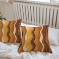 thumbnail image 7 of Waterproof Throw Pillow Covers Set of 2, 20x20 Inch Burnt Orange Ombre Decorative Pillowcases Outdoor Pillow Slip Cushion Covers Set for Couch Tent Abstract Art Moire Ocean Waves, 7 of 7