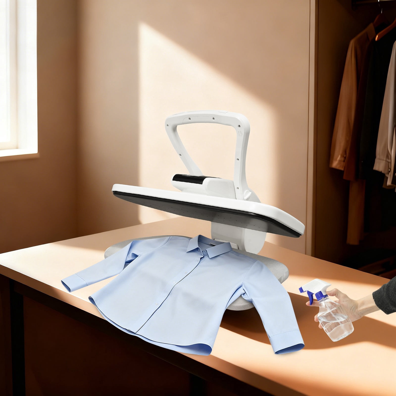 Steam Press with Multiple Fabric Settings, Fabric Steam Press Machine, Steam Ironing Press Machine for Ironing Clothes, Sheets, and Fabrics (26*20*10inch)