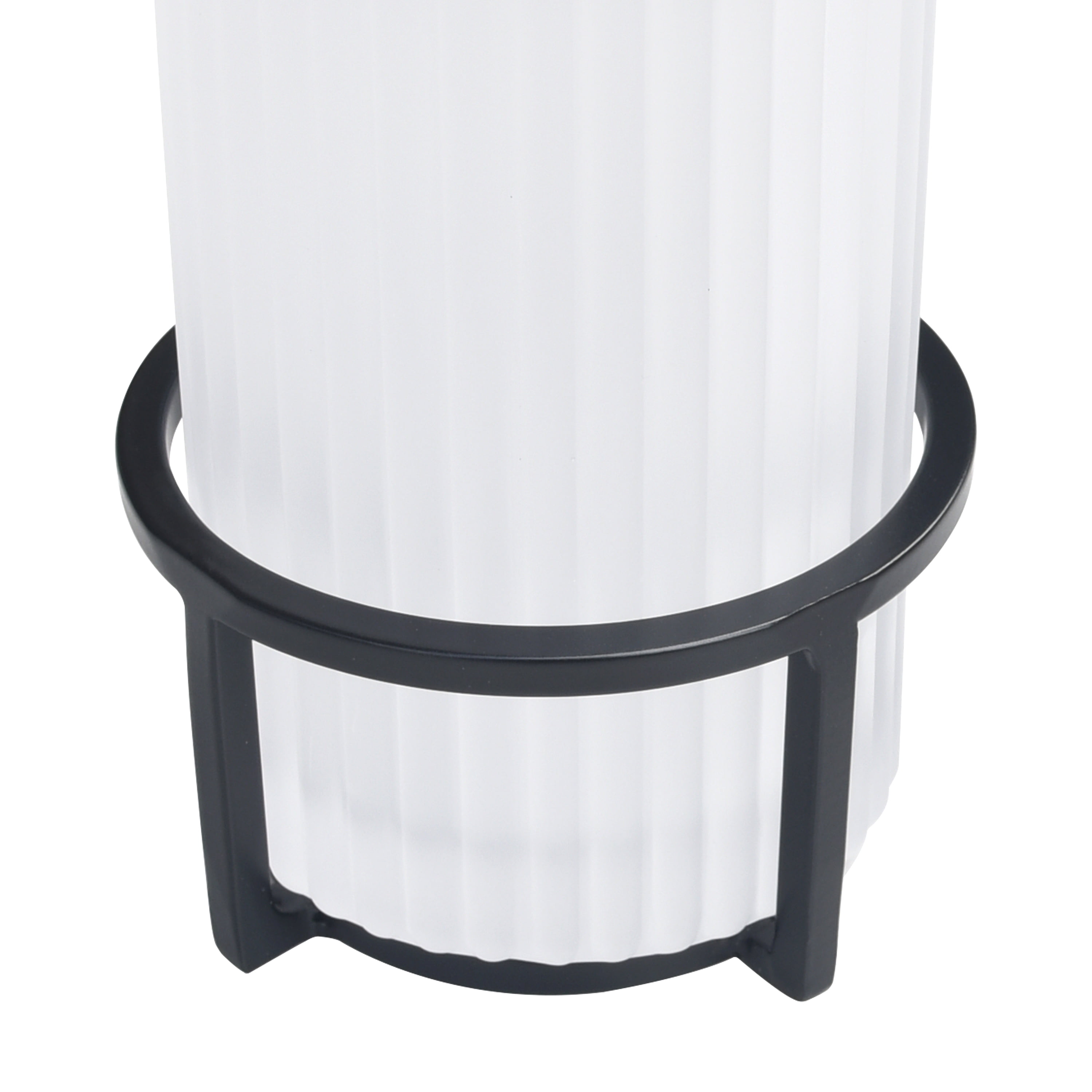 Better Homes & Gardens Ribbed Glass and Metal Toothbrush Holder