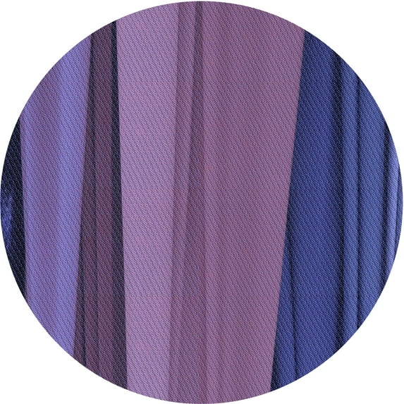 Ahgly Company Machine Washable Indoor Round Transitional Light Purple Area Rugs, 7' Round