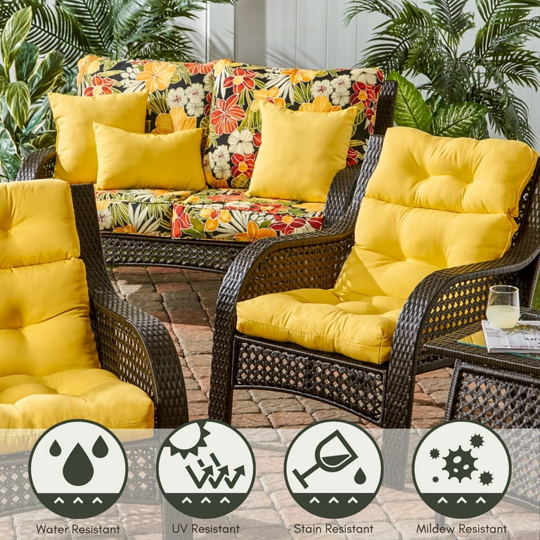 Artplan Adirondack Yellow Adirondack Chair Cushions Yellow