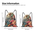 thumbnail image 2 of Xecao Butterflies In Blooming Garden Pattern Sports Drawstring Backpack - String Swim Gym Bag with Wet Proof Pocket for Women&Men-Medium, 2 of 6