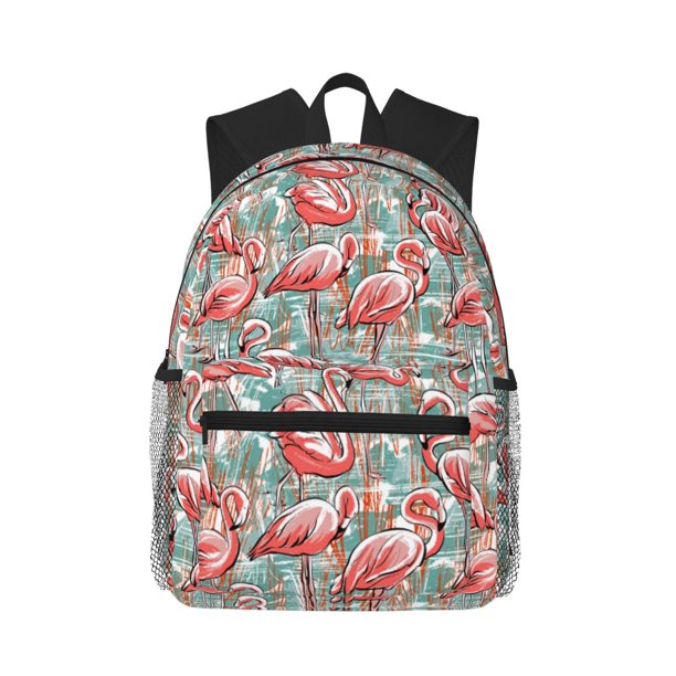 Easygdp Pink Flamingo Mochila Casual para Portátil, Mochila para Escuela, Viajes, Negocios