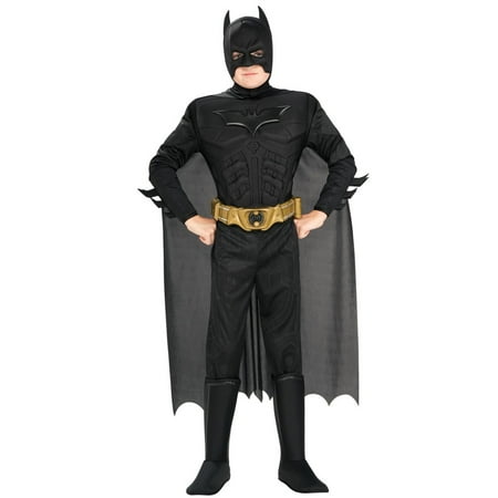 Batman The Dark Knight Rises Deluxe Muscle Chest Child Halloween Costume, Small (4-6)