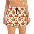 thumbnail image 2 of Goofa Happy Thanksgiving Day1 Printed Women 2 in 1 Running Shorts,Quick Dry Athletic Workout Shorts,High Waisted Athletic Shorts with Liner Pockets-XX-Large, 2 of 9