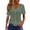 A-Army Green352, variant on Women's Eyelet Blouse Short Sleeve V Neck Shirt Lightweight Breathable Casual Daily Wear Tops