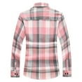 thumbnail image 4 of Shirts for Men Fall Winter Regular Fit Long Sleeve Plaid Shirt Jacket Big And Tall Plus Szie Button Down Casual Lapel Men Shirts Red XL, 4 of 4