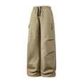 thumbnail image 2 of Aimik Men's Cargo Pants Utility Flap Pockets Drawstring Elastic Waist Trousers Lightweight Outdoor Workwear Bottoms for Hiking, 2 of 6