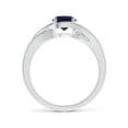 thumbnail image 2 of Angara Natural 1 Ct. Blue Sapphire Solitaire Ring in Sterling Silver for Women (Ring Size: 3.5), 2 of 9