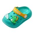 thumbnail image 3 of Toddler Kids Massage Pool Slides with Arch Support Quick Drying Shower Shoes Non-Slip Drain Holes Beach Sandals Summer Bathroom Indoor House Slippers for Boys Girls Gibobby,11.5,Dark Green, 3 of 5