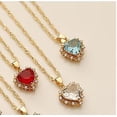 thumbnail image 5 of Collar con colgante de amor TUNC circón de diamante completo azul claro Sencillez, 5 of 5