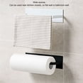 thumbnail image 3 of Paper Towel Holders for Kitchen, Under Cabinet Paper Towel Holder Adhesive Paper Towel Roll Rack for Bathroom Towel Carbon Steel Wall Mounted Paper Towel Rack, 3 of 8
