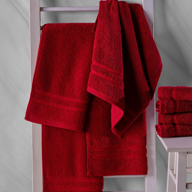Hammam Linen Burgundy Hand Towels Set of 4 – Luxury Cotton Hand Towels for  Bathroom – Soft Quick Dry Towels