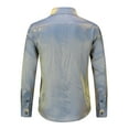 thumbnail image 4 of Cloudstyle Men's Casual Solid Long Sleeve Shirt - Relaxed Fit, Soft Fabric for Everyday Wear, 4 of 8
