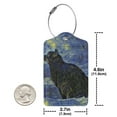 thumbnail image 4 of Disketp 1 Luggage Tag For Suitcase,Shambhala Cat In Van Gogh Impressionist Leather Baggage Tag With Stainless Steel Loop Privacy Cover For Women Men Girls, 4 of 5