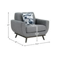 thumbnail image 7 of Pemberly Row Contemporary Living Room Chair with Tufted Back in Gray, 7 of 7