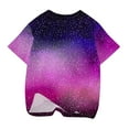 thumbnail image 5 of Odeerbi Toddler Kids Boys Girls Galaxy Gradient Tops Short Sleeve T-shirt Summer Funny Graphic Shirts 3-14 Years Pink, 5 of 5