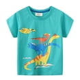 thumbnail image 1 of KAWELL Toddler Boys Summer Dinosaur Pattern T-Shirts Short Sleeve Top Size 2-7T, 1 of 6