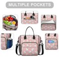 thumbnail image 2 of White Cat and Heart Pink Pattern Insulated Leakproof Lunch Box for Women, Large Lunch Bag for Tween Teen Adult, Loncheras Para Mujer for Work Beach Travel Picnic Camping, 2 of 6