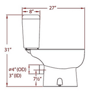 TOILET TANK SANIFLO WHT by SANIFLO MfrPartNo 005