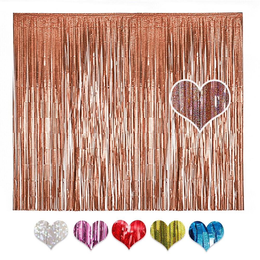 Metallic Foil Fringe Curtains Tinsel Curtain Photo Backdrop Birthday