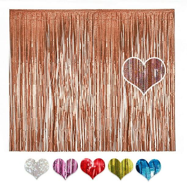 Metallic Foil Fringe Curtains Tinsel Curtain Photo Backdrop Birthday