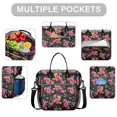 thumbnail image 2 of Pioneer Flower Floral Print Pattern Womens Lunch Box for Work,Insulated Large Lunch Bag for Tween and Teen,Loncheras Para Mujer,Leakproof Adult Lunch Bag for Work,Beach,Travel,Picnic,Camping, 2 of 7
