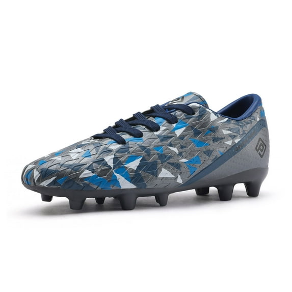 Dream Pairs Soccer Shoes Jr Kids Boys Girls Outdoor Sport Football Soccer Cleats Hz19003K Dark/Grey/Royal/Blue Size 10