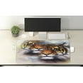 thumbnail image 2 of Safari Computer Mouse Pad, Double Exposure Tiger Collage with 2 Overlapping Images Oriental Mandala Backdrop, Rectangle Non-Slip Rubber Mousepad X-Large, 35" x 15", Multicolor, by Ambesonne, 2 of 2