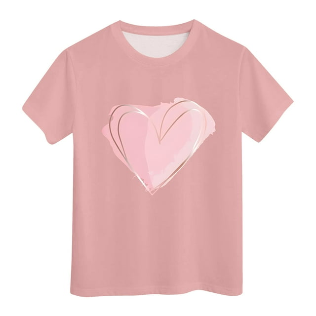 WEAIXIMIUNG T-Shirt d'Anniversaire Fille 7 Filles Manches Courtes T-Shirts Enfants Hauts d'Été Col Rond Tees 3 13 Ans