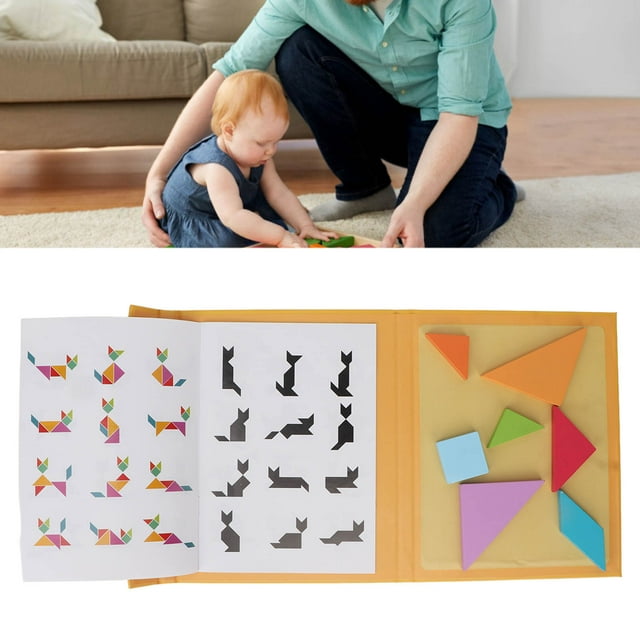 Tangrams pour Enfants, Jouets Tangram Exercice de Pensée Logique 7 Formes pour la Maison